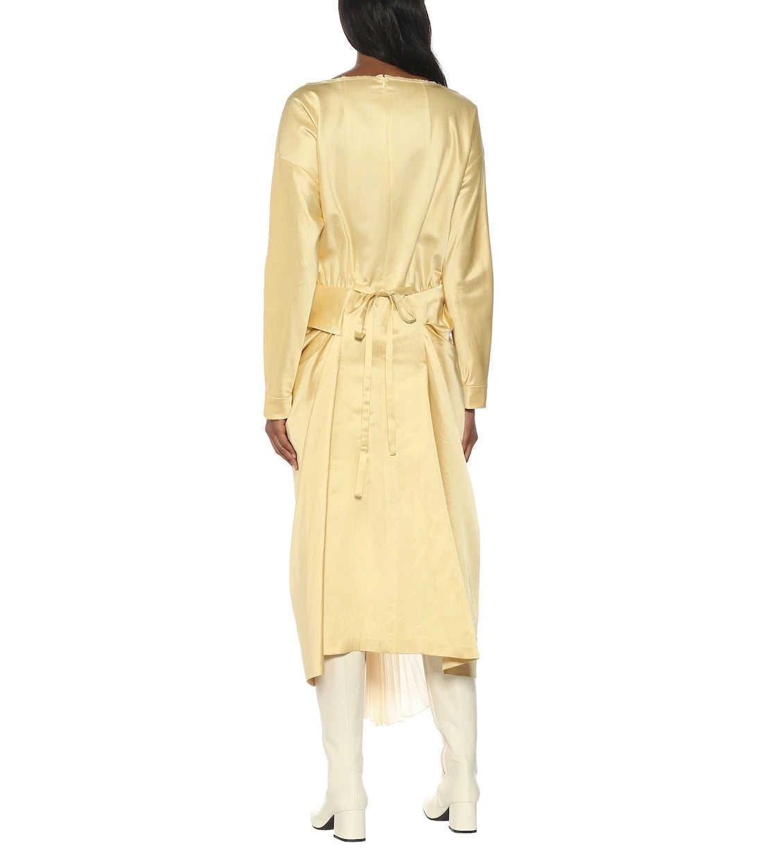 Marni - Twist bow satin midi dress