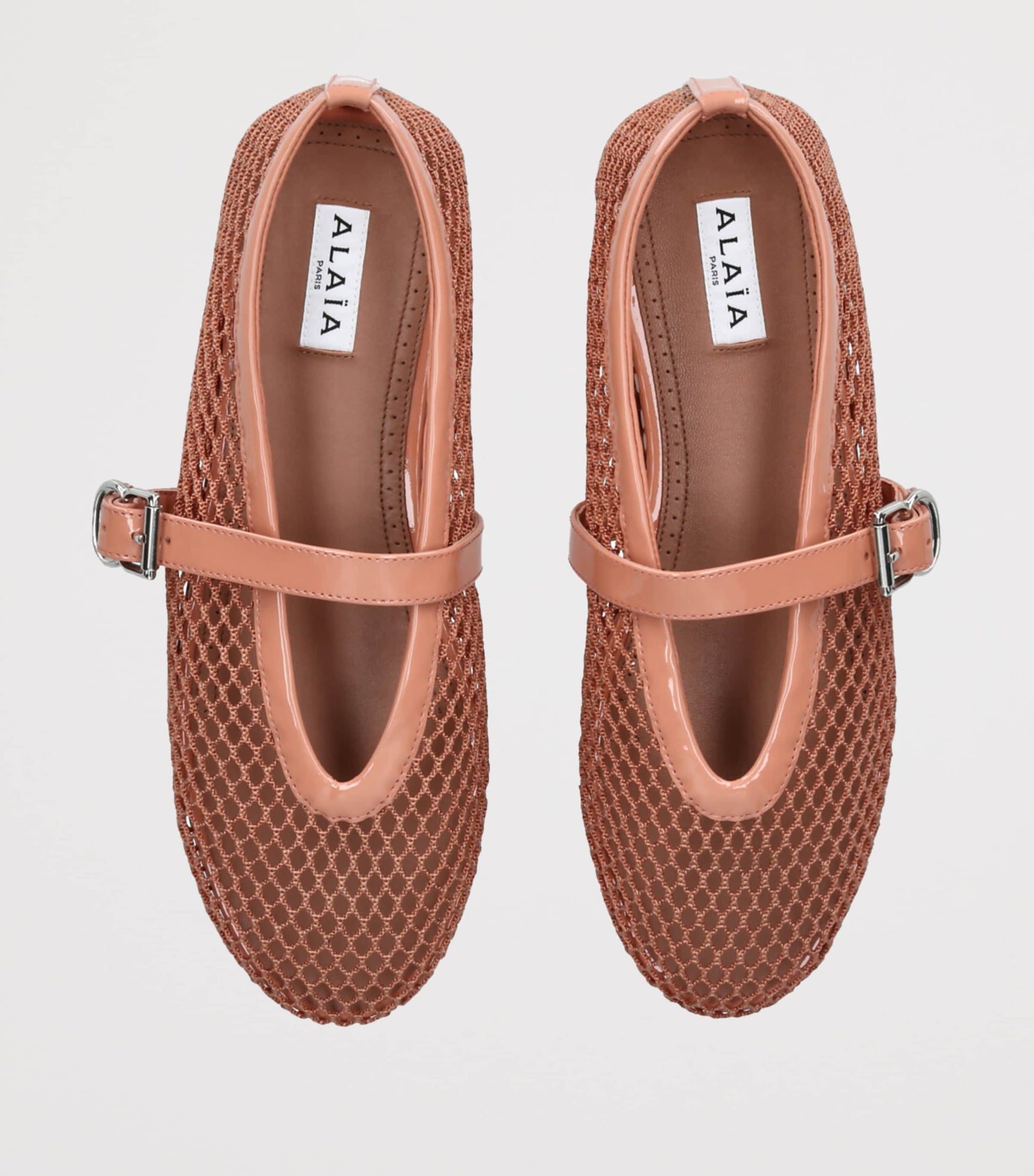 Nude Mesh Ballet Flats