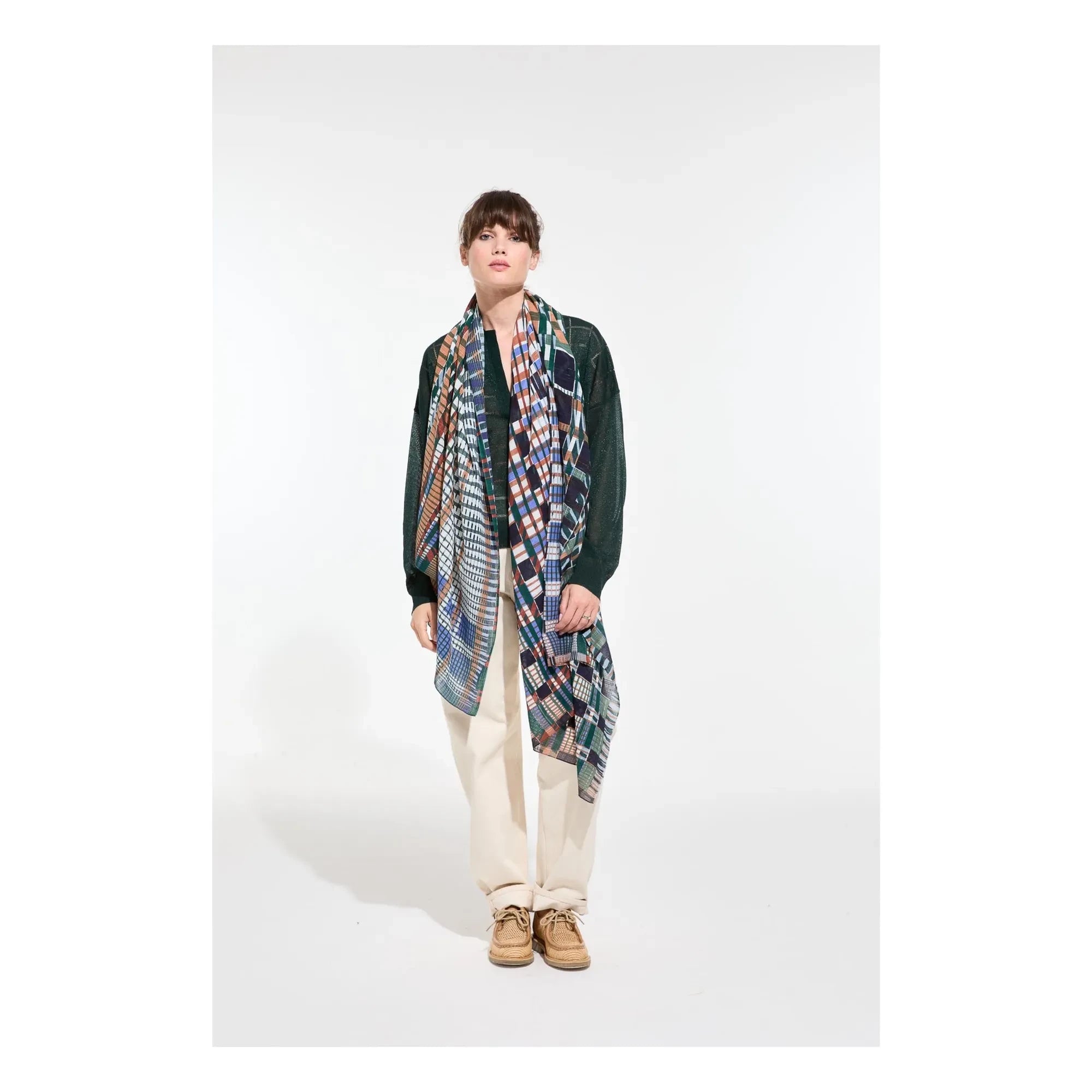 Mapoésie - Utopie Cotton Scarf | Blue