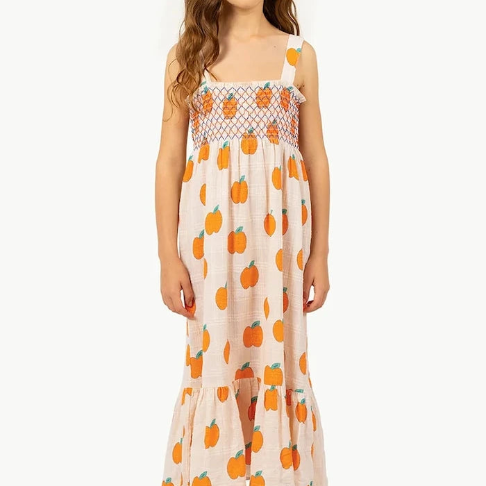 Детска памучна рокля Tinycottons APPLES DRESS