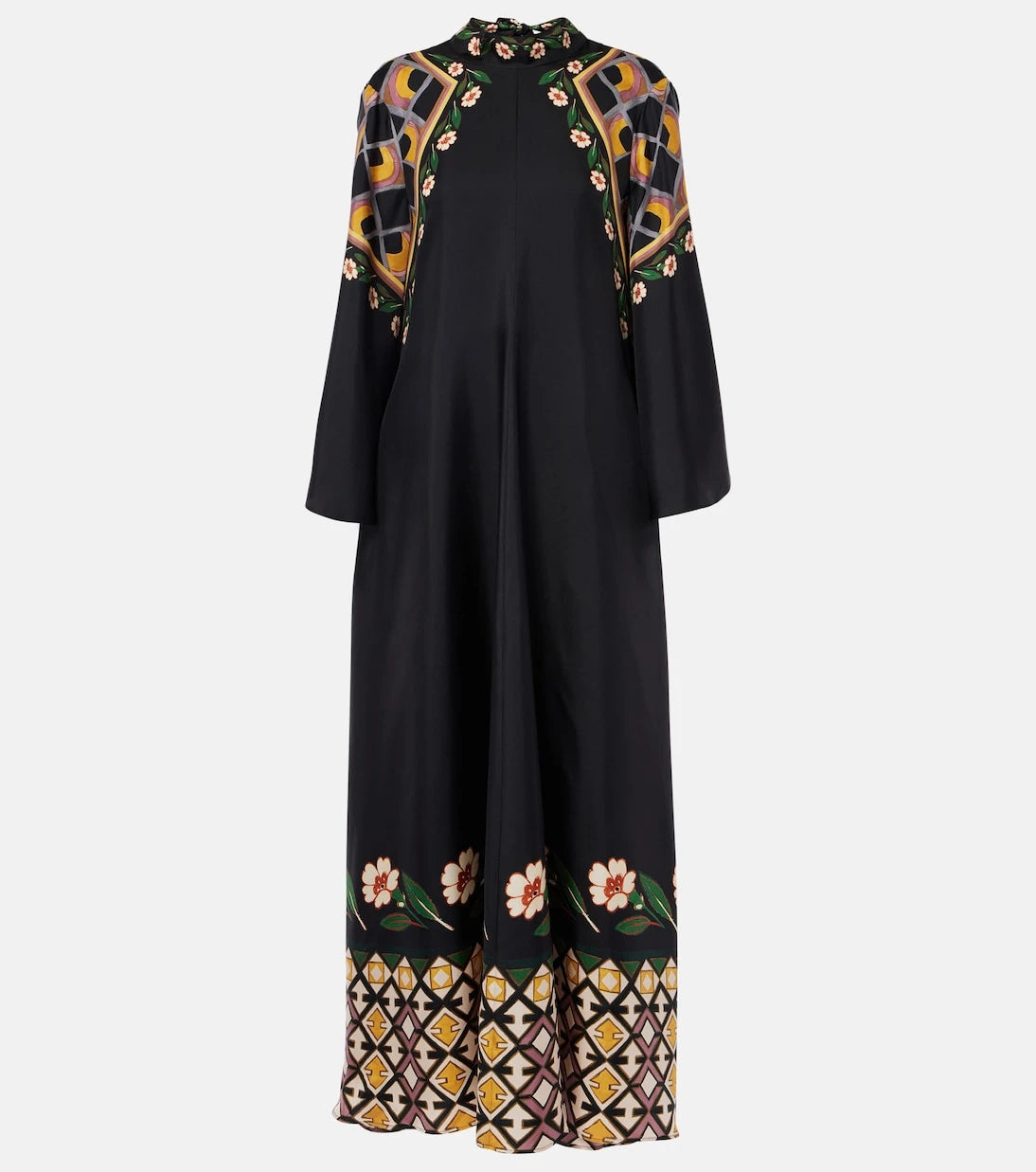 La DoubleJ - Magnifico printed silk twill maxi dress