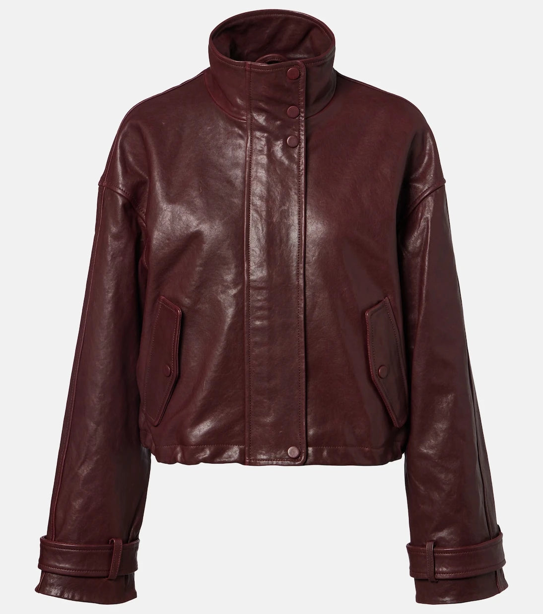 Veronica Beard - Bateman cropped leather jacket