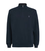 Polo Ralph Lauren Navy Cotton-Blend Quarter-Zip Sweater