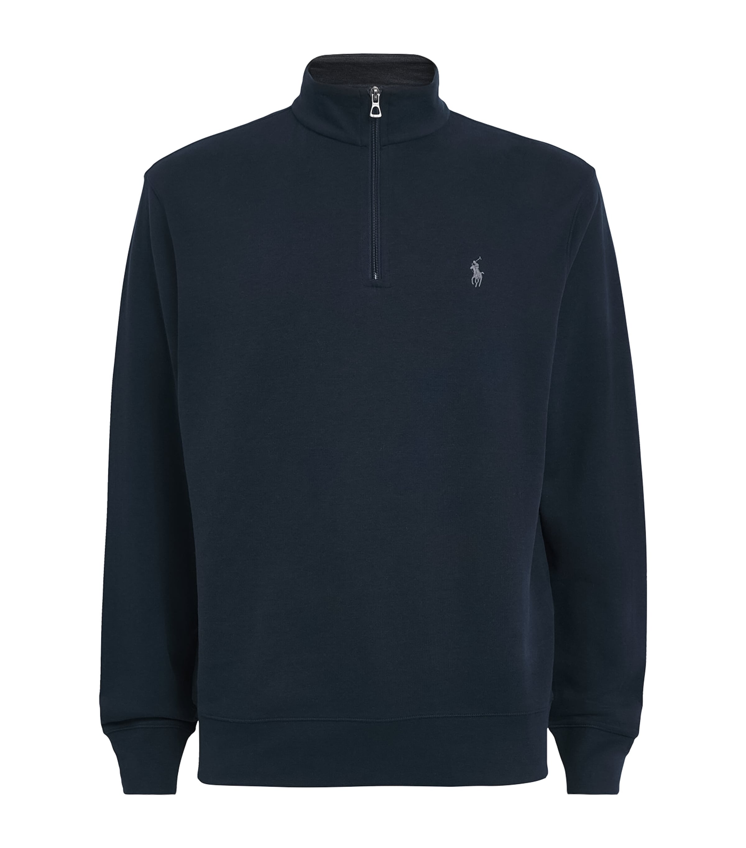 Polo Ralph Lauren Navy Cotton-Blend Quarter-Zip Sweater