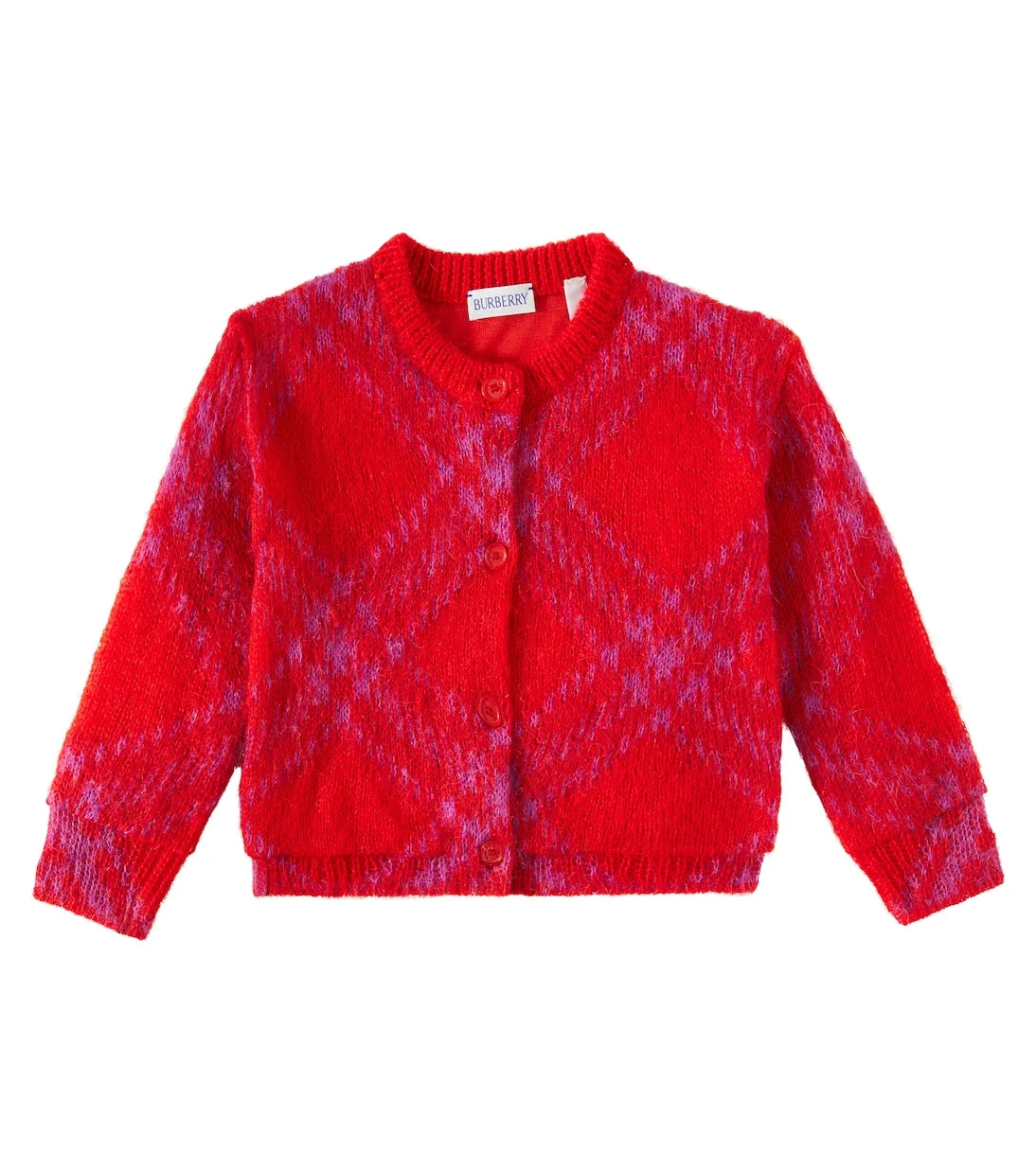Burberry Kids - Burberry Check wool-blend cardigan