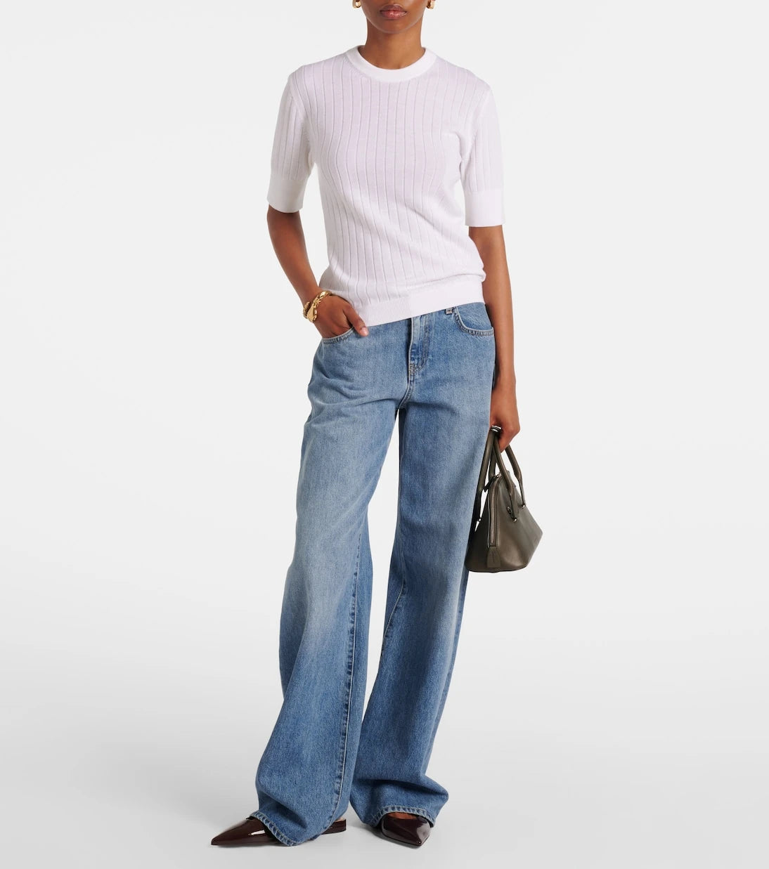 Gianvito Rossi - Robbie leather slingback flats