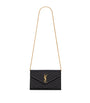 Black Monogram Matelassé Envelope Wallet Bag
