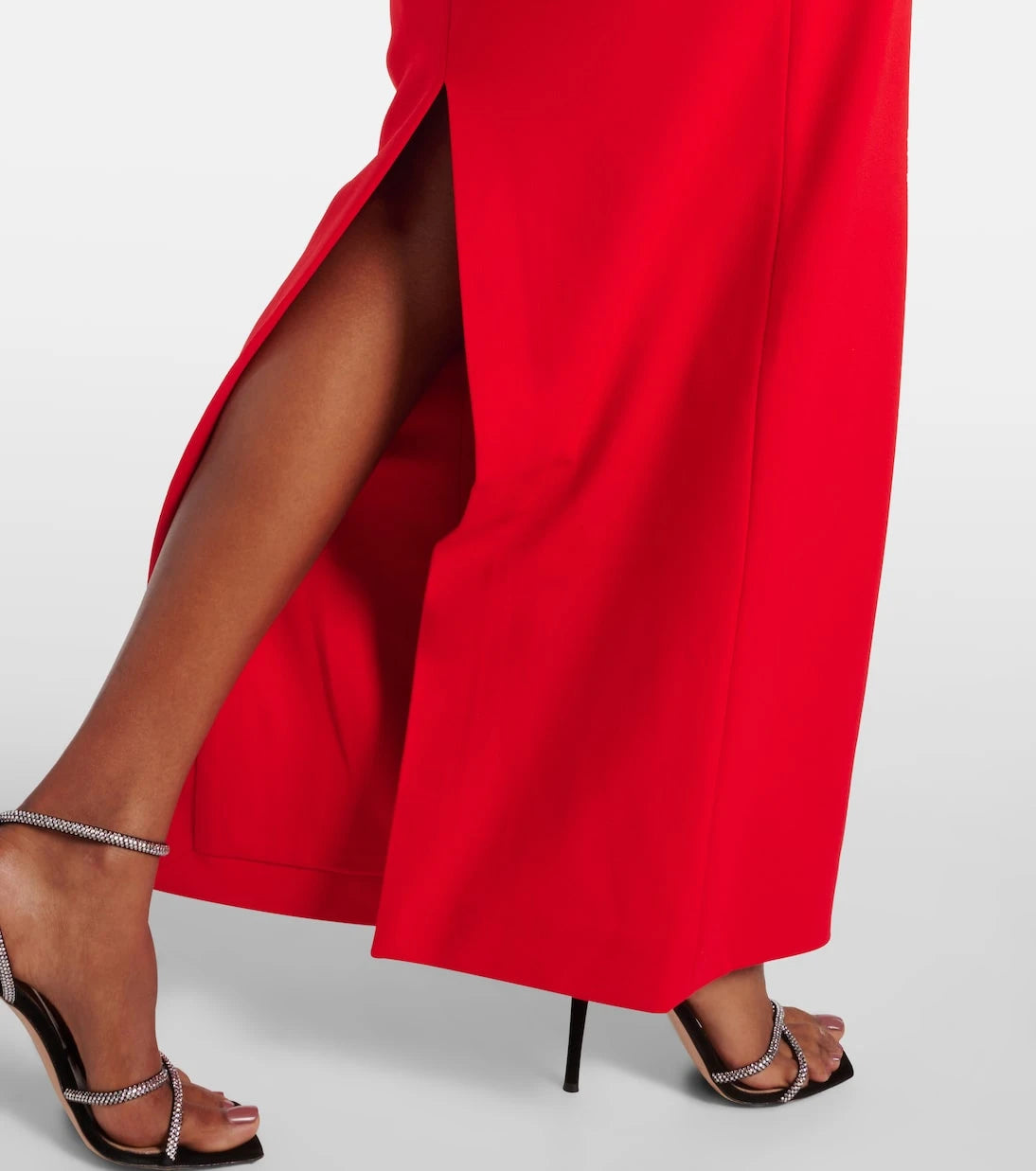 Solace London - Talia off-shoulder crêpe gown