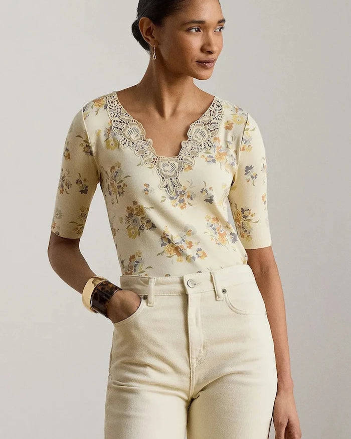 Lauren Ralph Lauren kadın pamuklu polo tişört