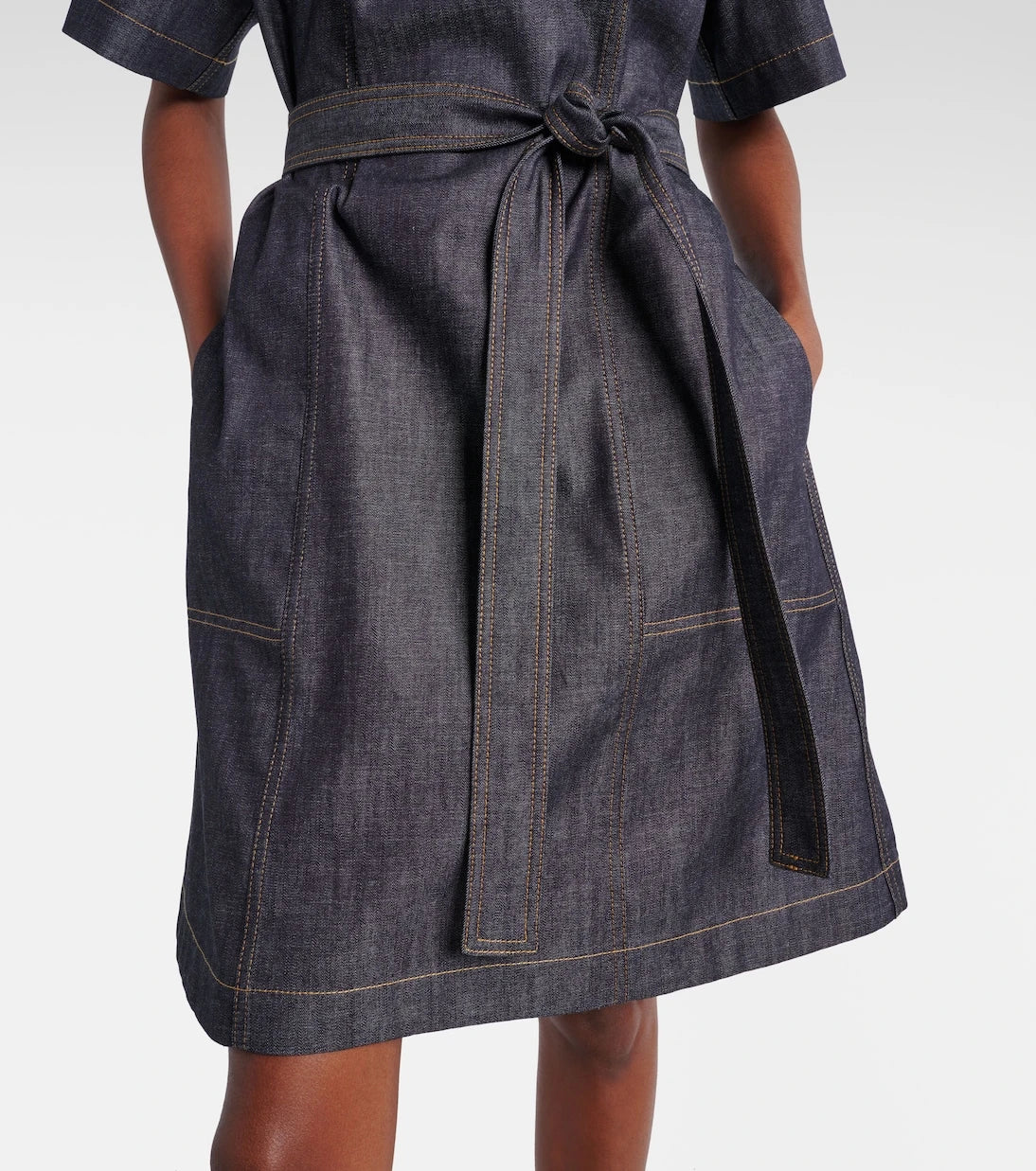 Bottega Veneta - Denim midi dress