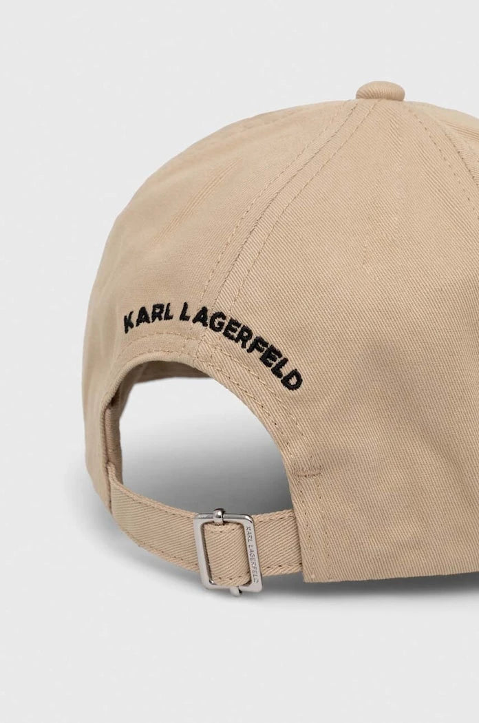 Памучна шапка с козирка Karl Lagerfeld