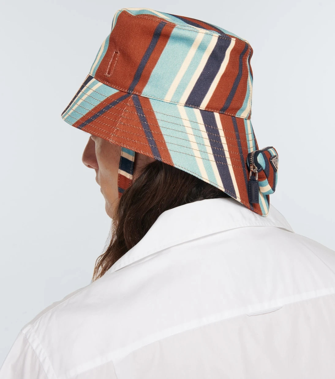 Prada - Striped cotton bucket hat