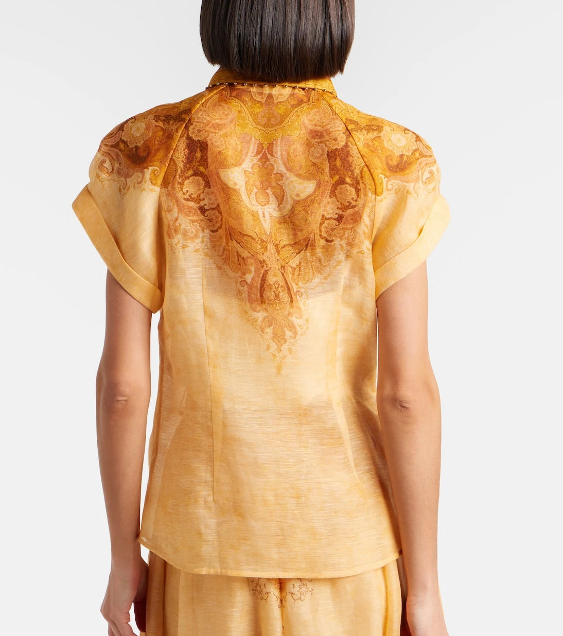 Zimmermann - Como paisley linen and silk blouse
