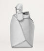 LOEWE Silver Mini Leather Puzzle Edge Top-Handle Bag