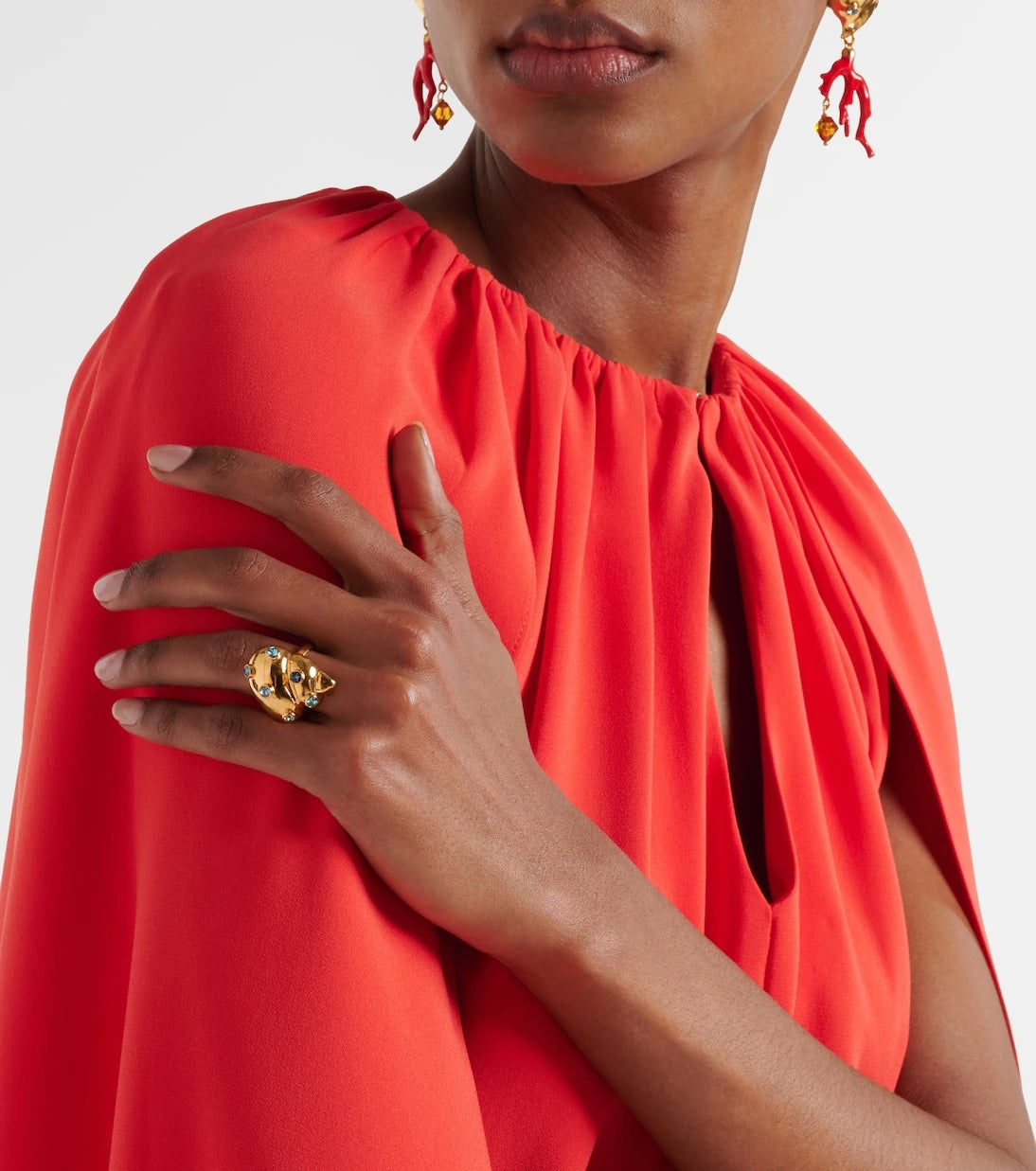 Oscar de la Renta - Seashell crystal-embellished ring