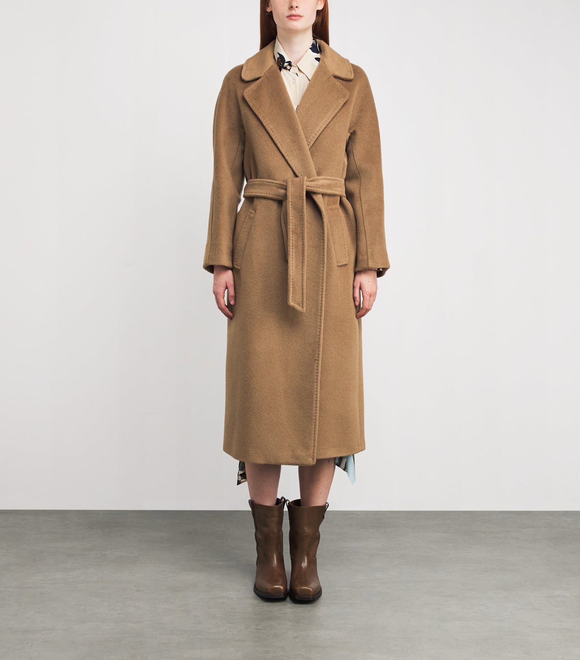 Beige Belted Coat