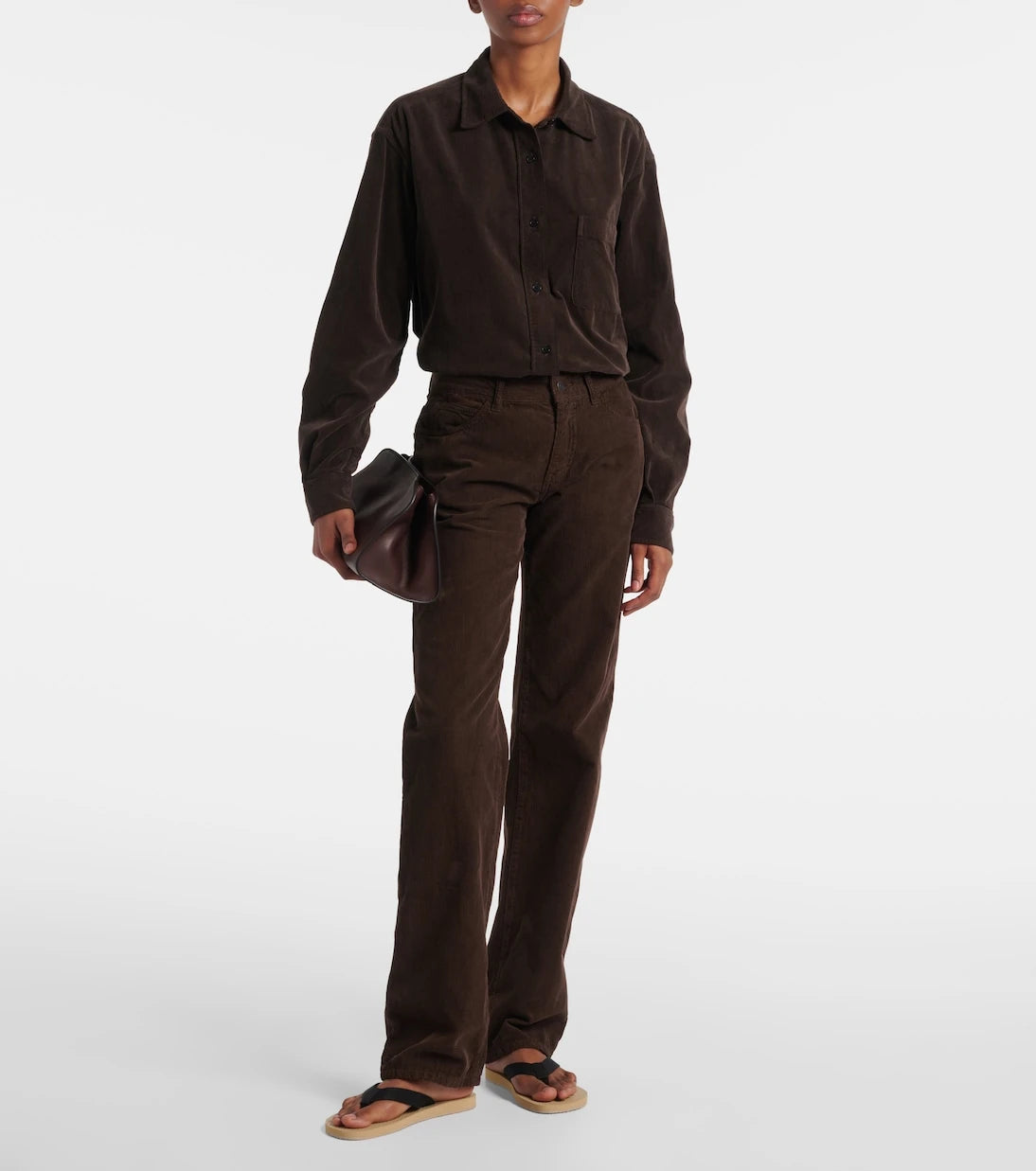 The Row - Carlyl cotton corduroy straight pants