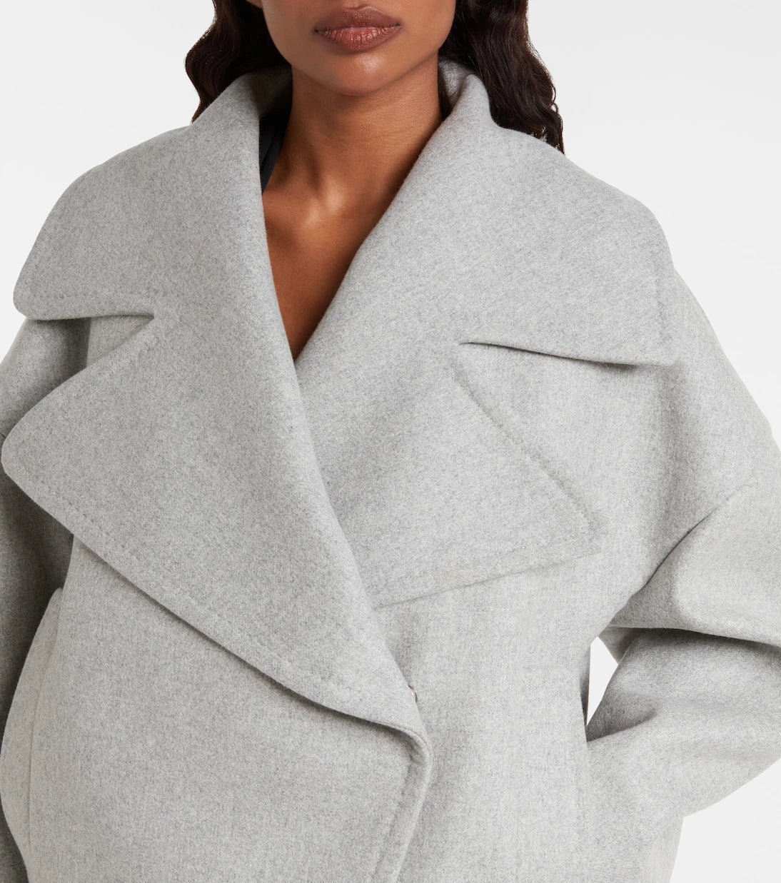 Balmain - Oversized wool and cashmere peacoat