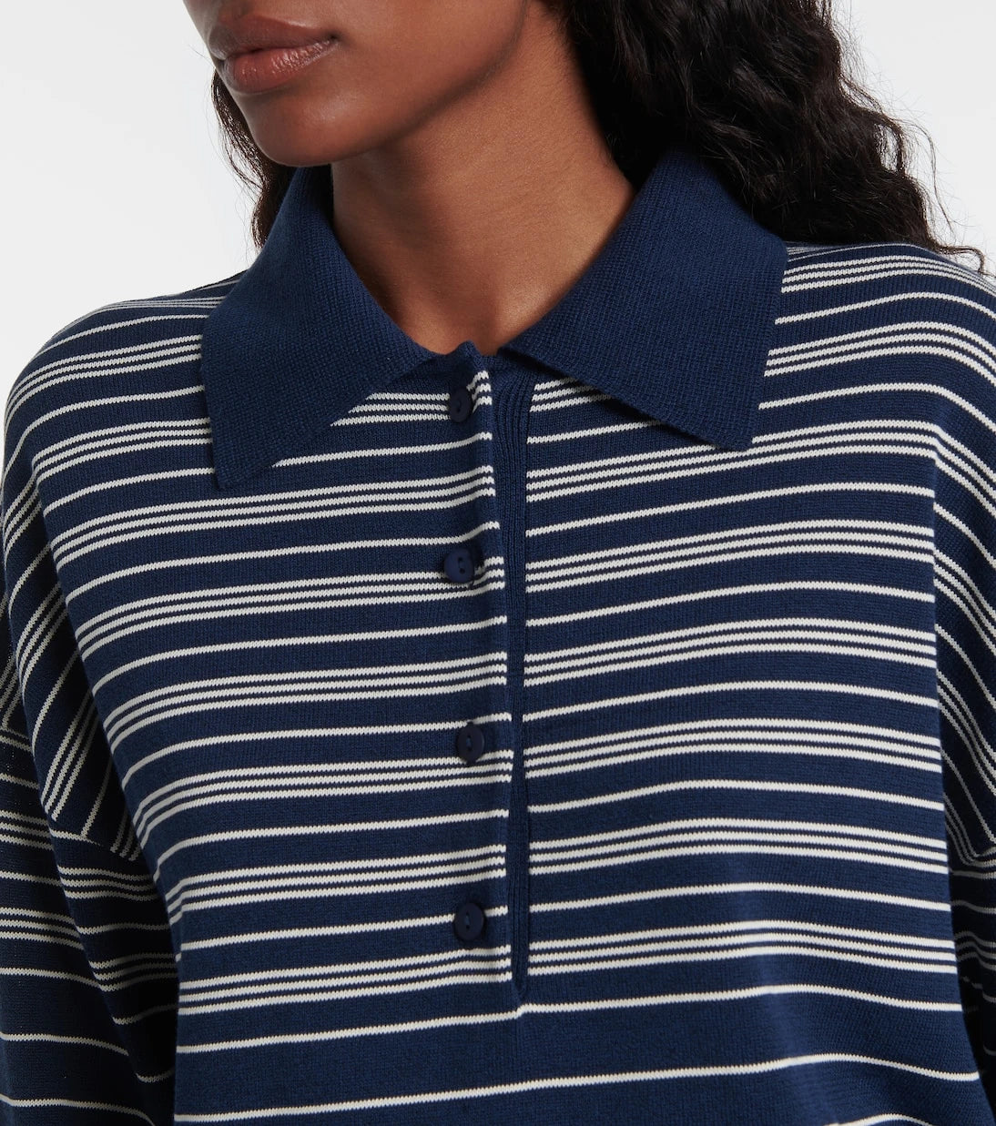 Faithfull - Harlow striped oversized polo shirt