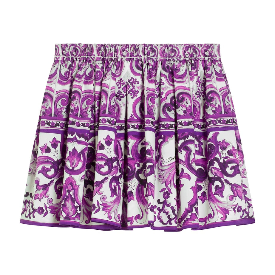 Dolce & Gabbana Kids Cotton Printed Skirt (8-12 Years)