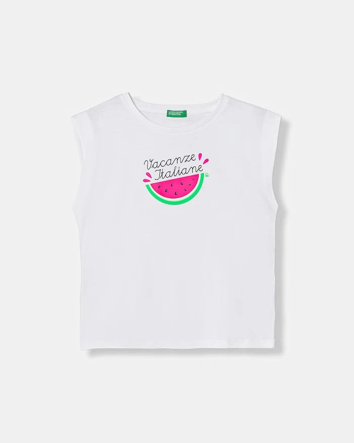 United Colors of Benetton çocuk pamuklu tişört