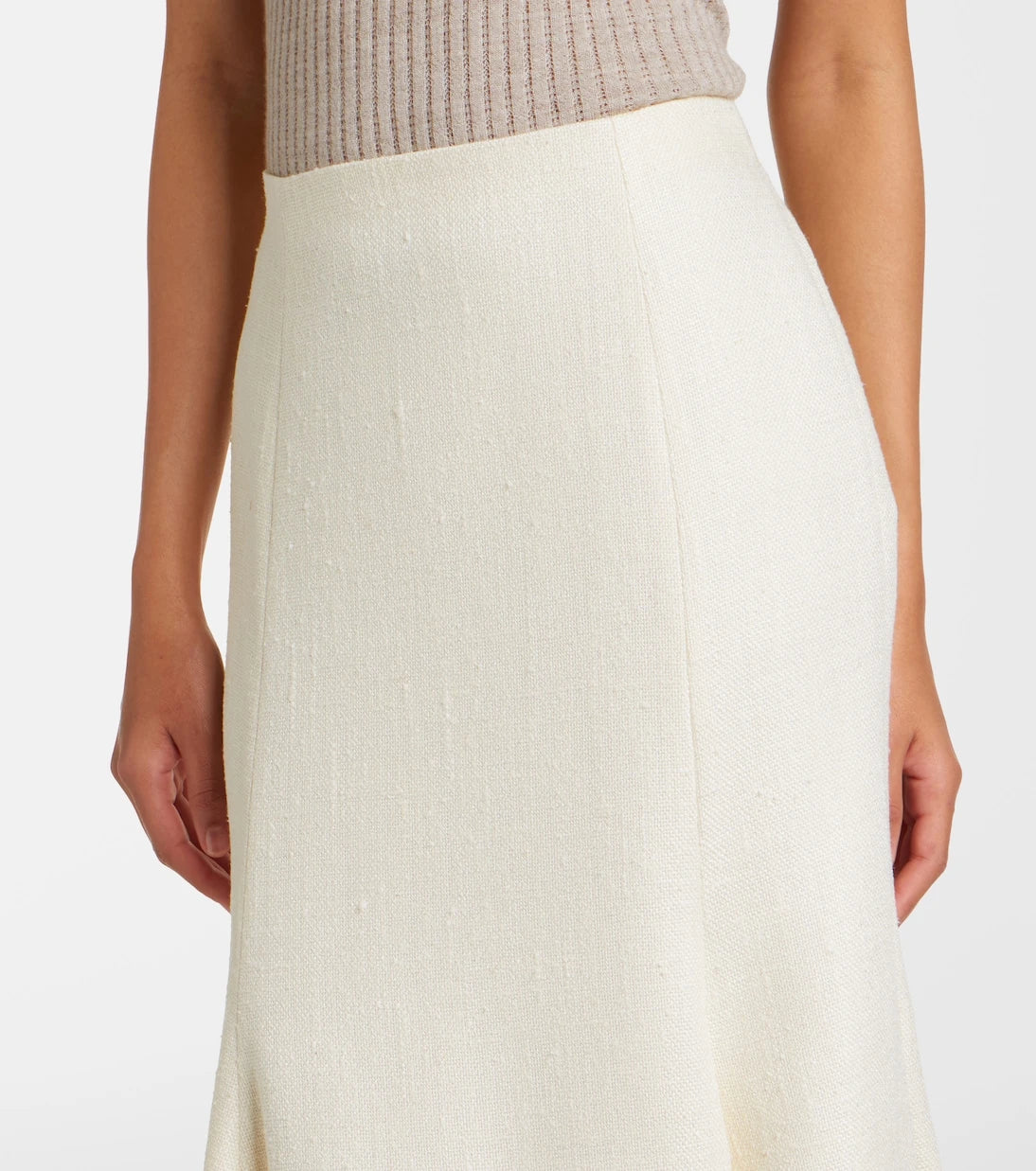 Gabriela Hearst - Patterson silk and wool midi skirt