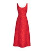 Emilia Wickstead Red Boucle Floral Labrina Midi Dress