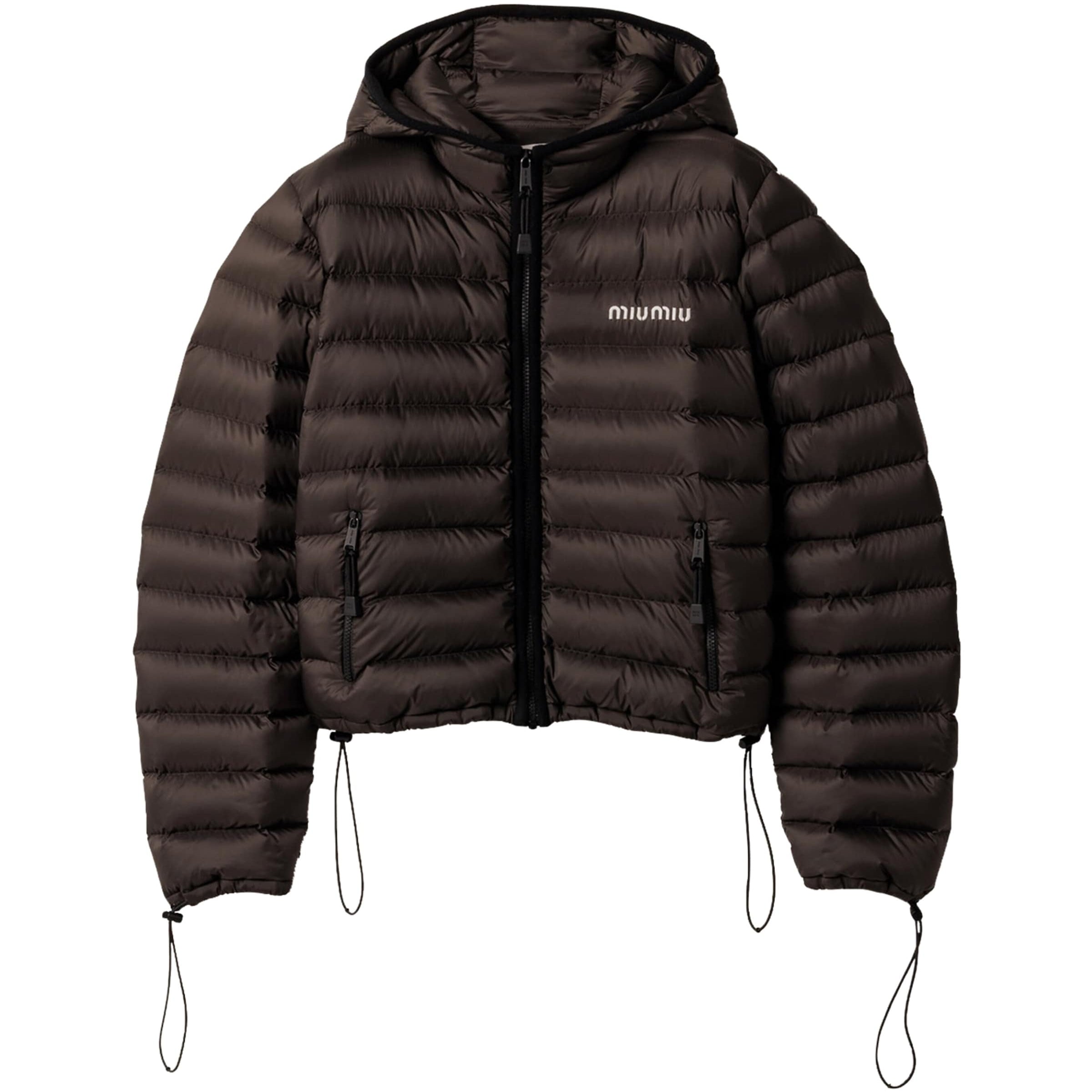 Green Technical Pongé Goose Down Puffer Jacket