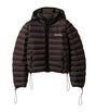 Green Technical Pongé Goose Down Puffer Jacket