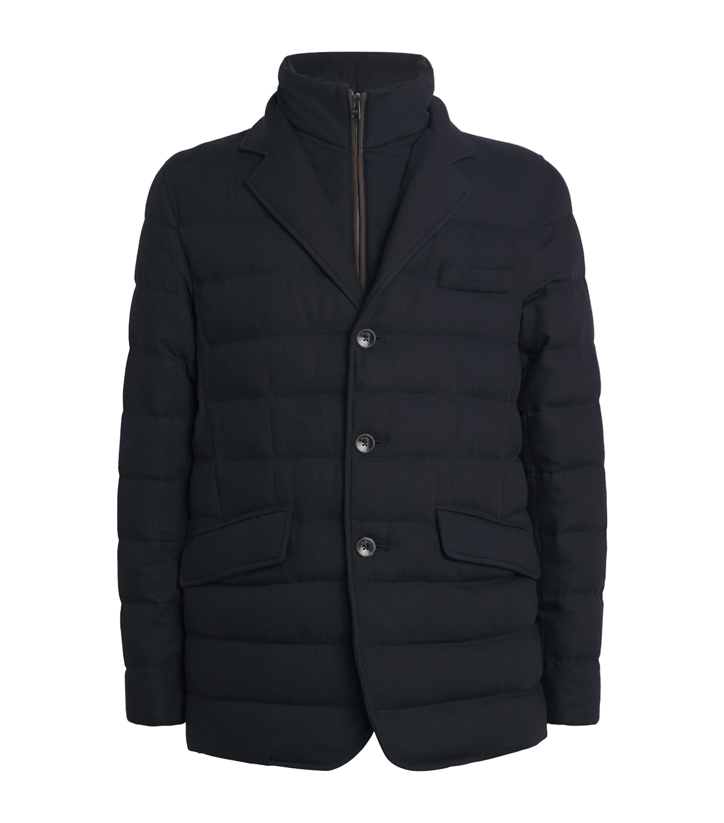 Navy Bib-Detail Norfolk Blazer