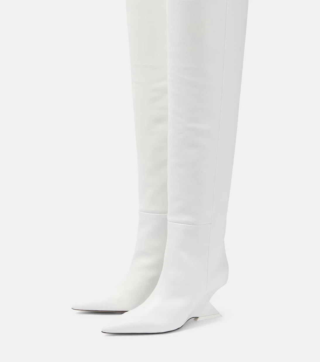 The Attico - Cheope leather over-the-knee boots