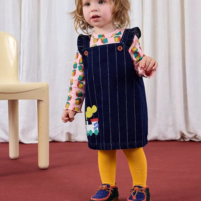 Бебешка памучна рокля Bobo Choses Choo Choo