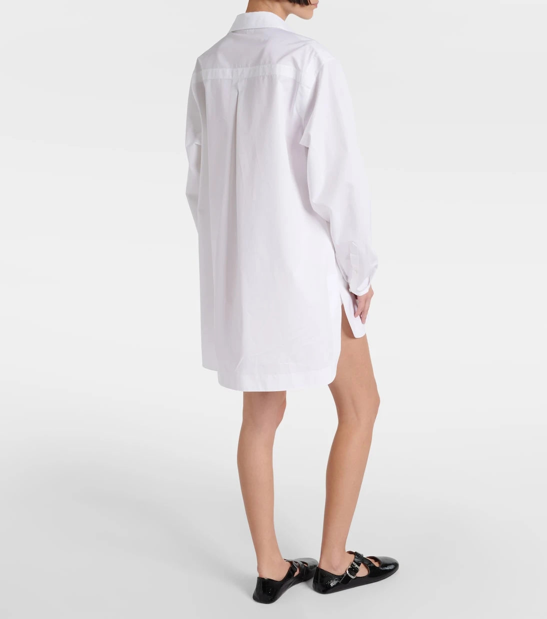 Alaïa - فستان قصير من القطن البوبلين