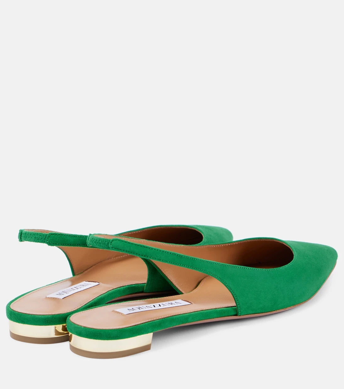 Aquazzura - Purist suede slingback flats