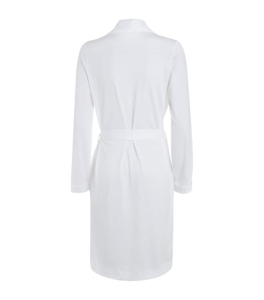White Short Cotton Robe