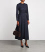 NOMADISSEM Multi Wool-Silk-Cashmere Round-Neck Midi Dress