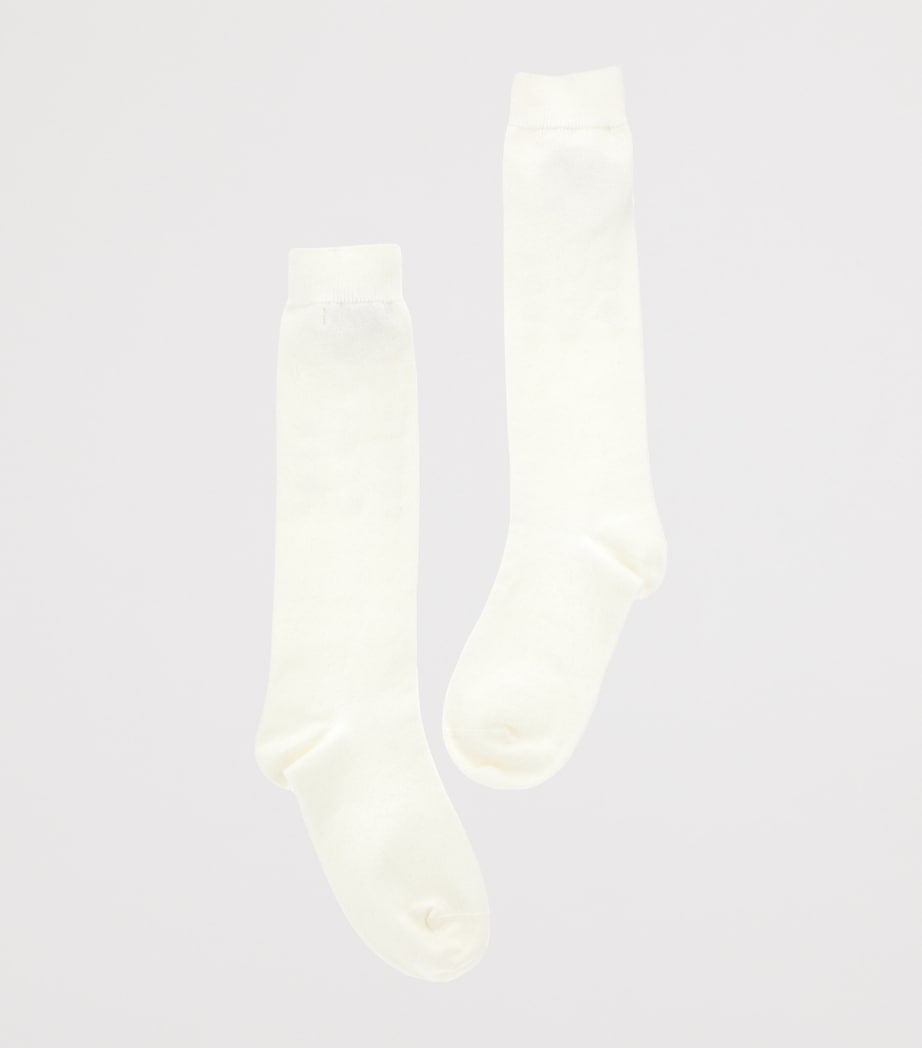 Monnalisa Rhinestone- and Bow-Embellished Socks