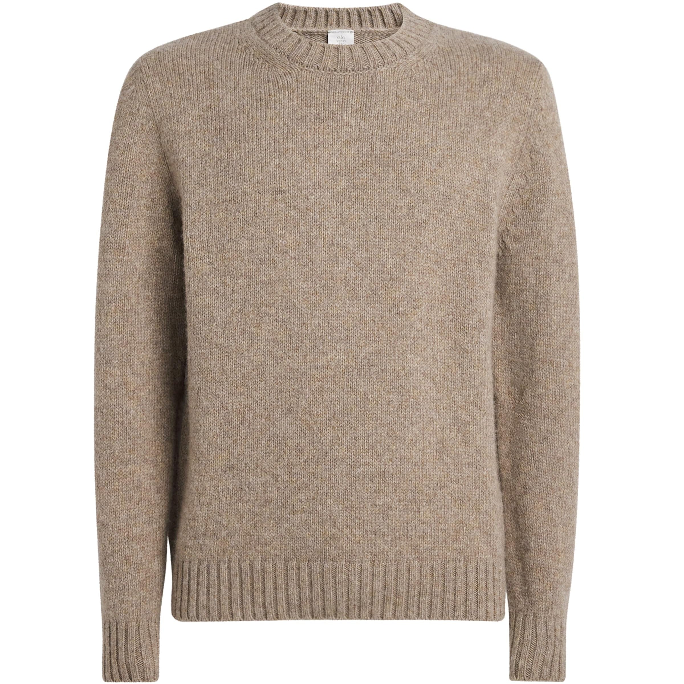 Eleventy Grey Wool Crew-Neck Sweater