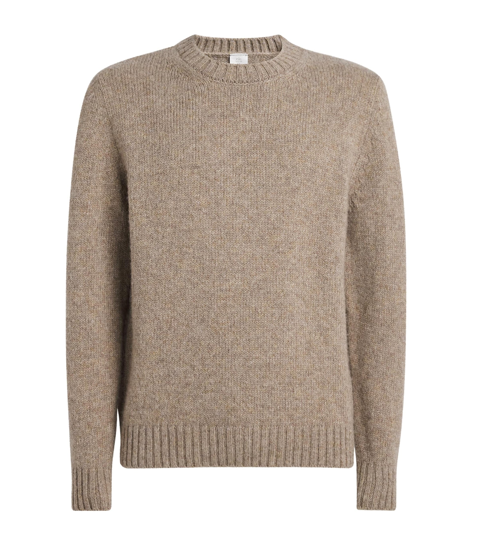 Eleventy Grey Wool Crew-Neck Sweater