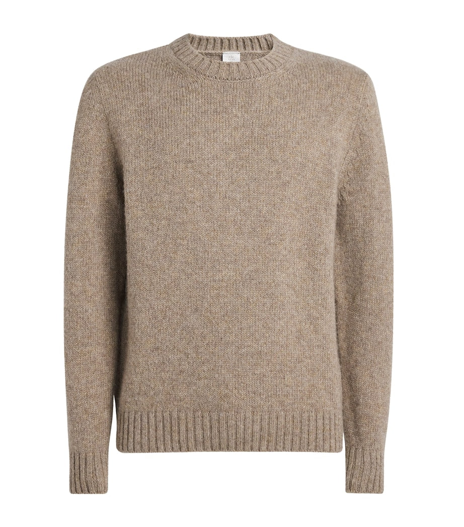 Eleventy Grey Wool Crew-Neck Sweater