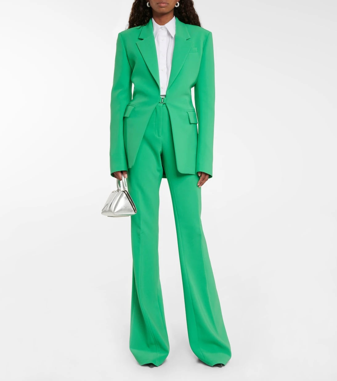 The Attico - Rachel high-rise flared crêpe pants