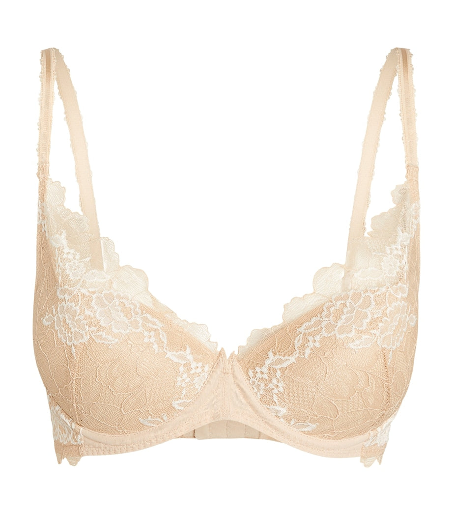 Nude Lace Perfection Plunge Push-Up Bra