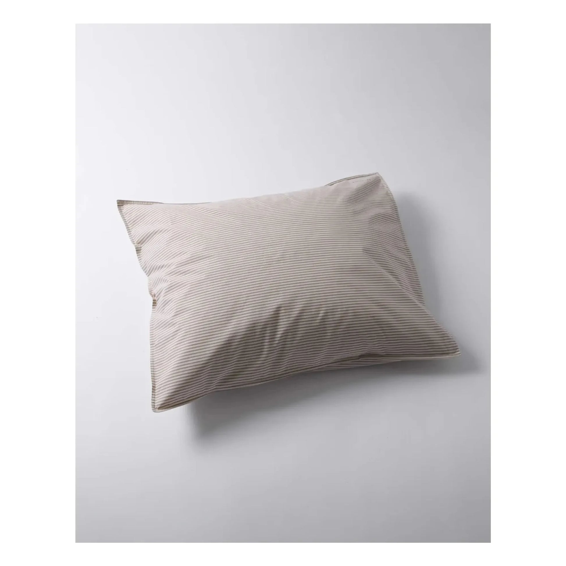 Suite 702 - Striped pillowcase in organic percale - Brown-Ecru | Brown