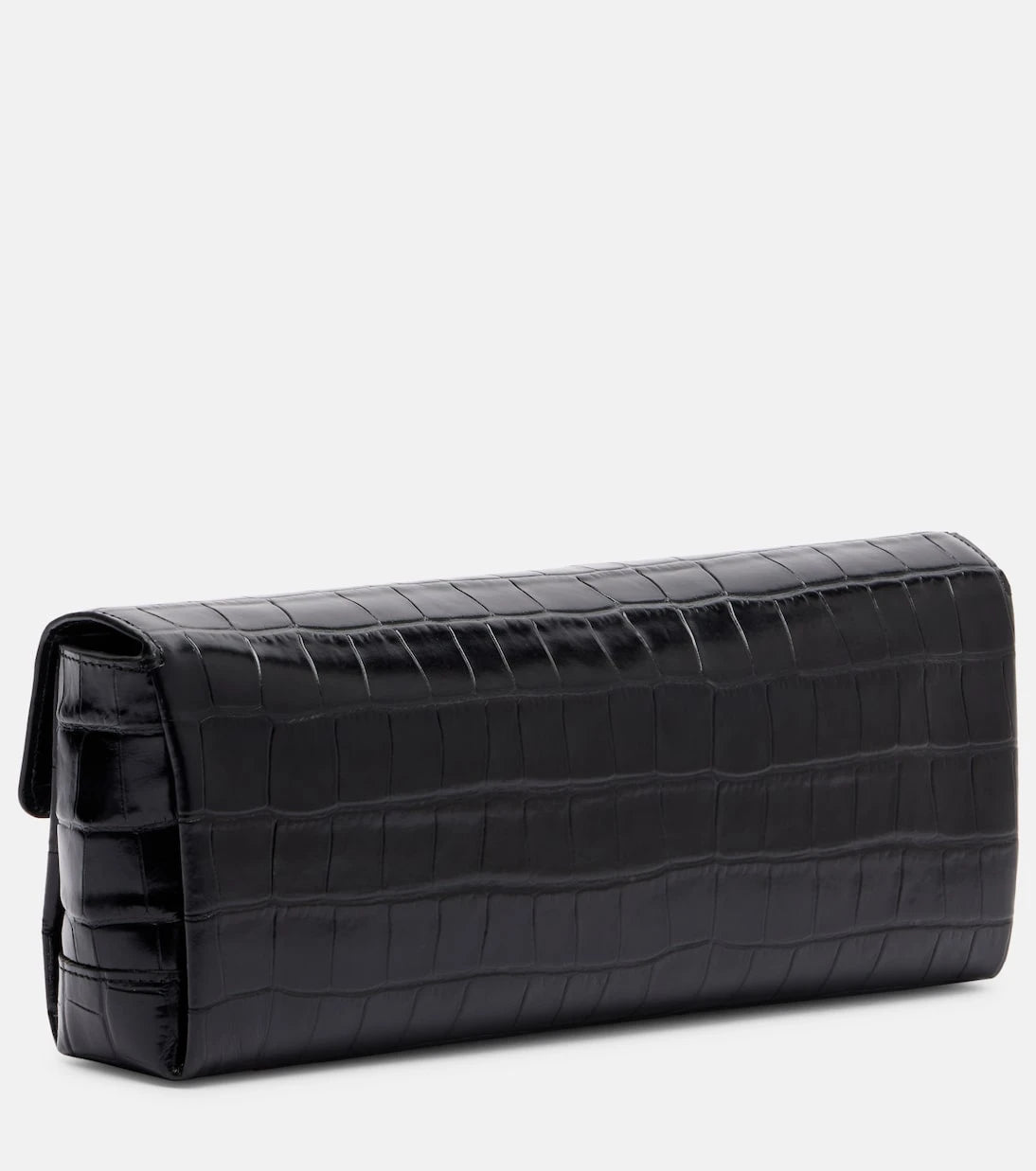 Toteme - T-Clutch Small croc-effect leather clutch
