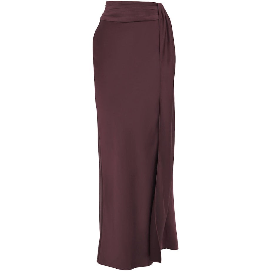 LAPOINTE Purple Asymmetric Maxi Skirt