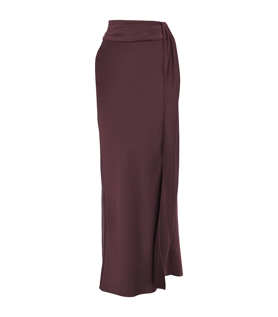 LAPOINTE Purple Asymmetric Maxi Skirt