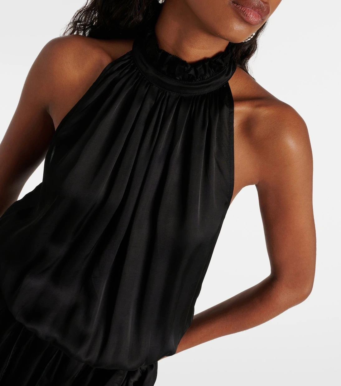 Poupette St Barth - Bianca halterneck satin minidress