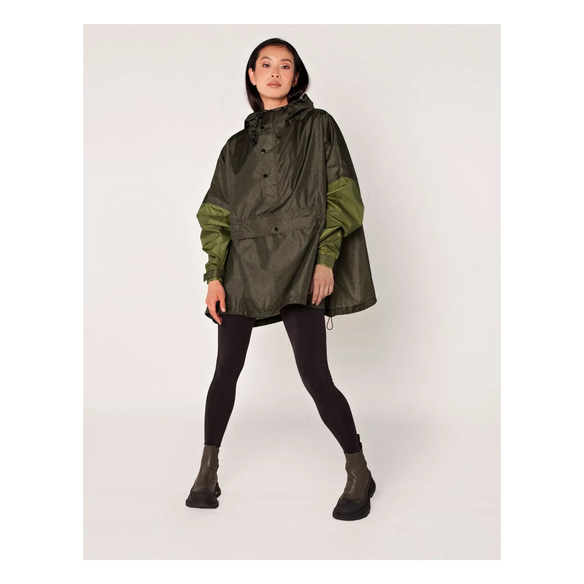 Rainkiss - Herringbone waterproof anorak | Khaki