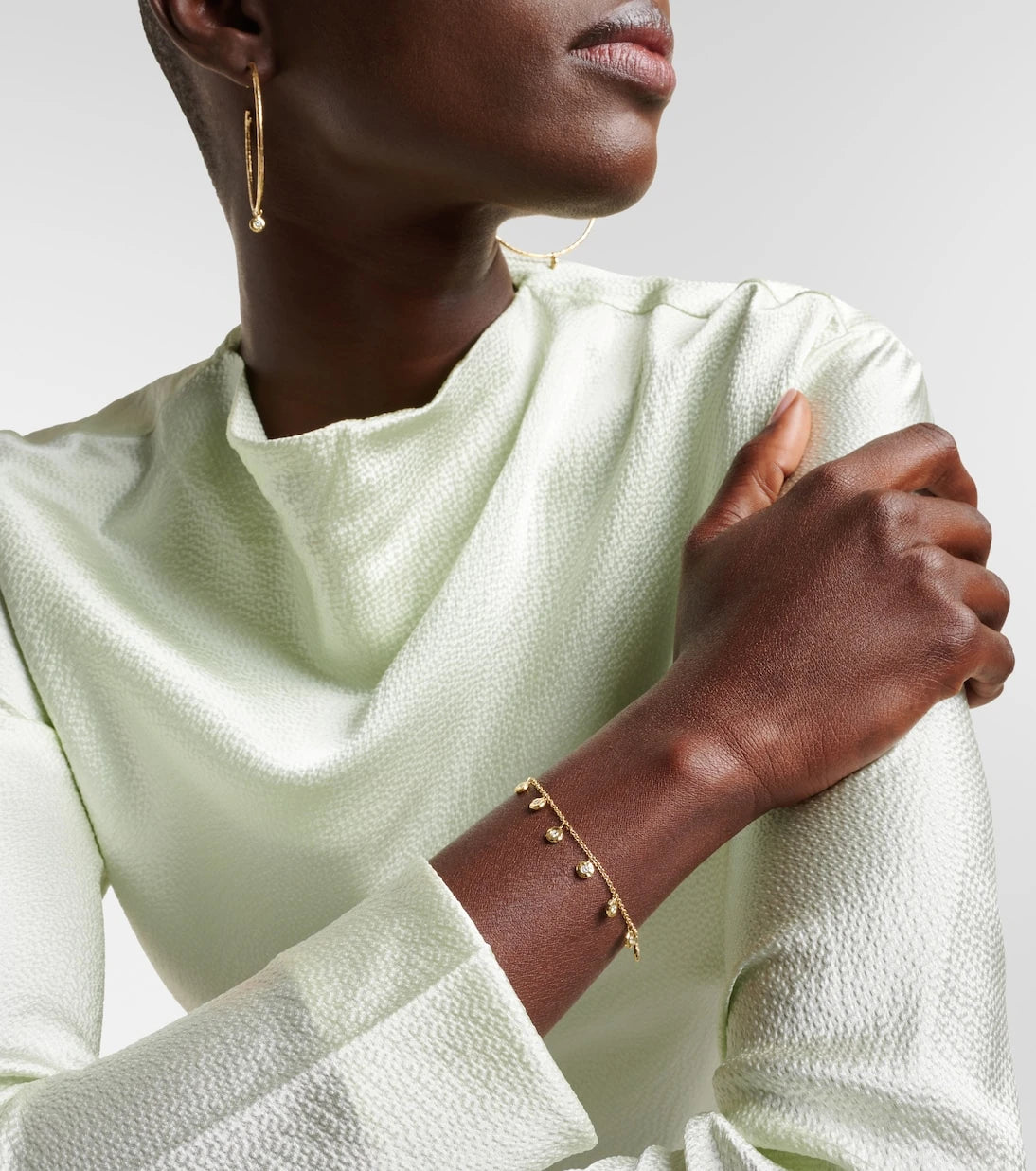 Octavia Elizabeth - Nesting Gem 18kt gold bracelet with diamonds
