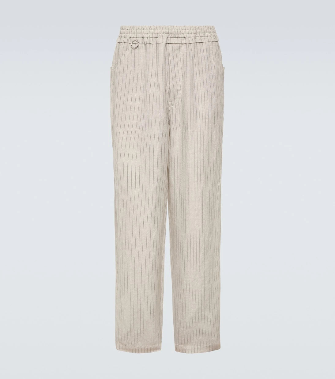Undercover - Pinstripe wool and linen wide-leg pants